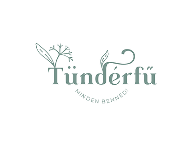 Tündérfű (Herbfairy) logo green herbs linden logo nature plant