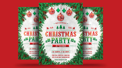 Christmas Party Flyer celebration christmas christmas bash christmas festival christmas flyer christmas night christmas party club event festival flyer holiday invitation merry christmas new year new year flyer new year party new year poster party poster