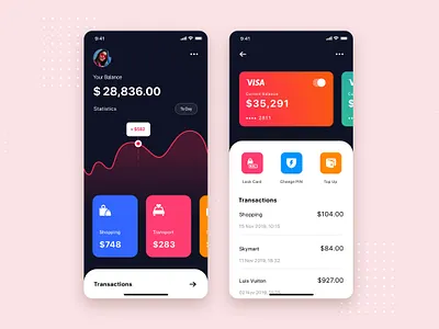 Bank App UI Kit Template app bank banking bitcoin crypto currency financial kit mobile money trading ui wallet