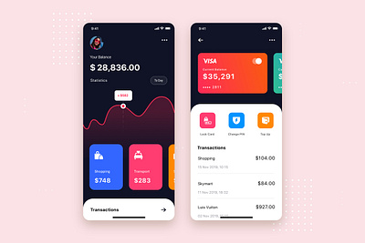 Bank App UI Kit Template app bank banking bitcoin crypto currency financial kit mobile money trading ui wallet