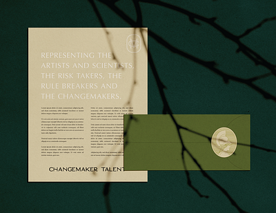 Changemaker Talent Stationery brand design branding branding agency business card design illustration letterhead logo logo concept logo design stationery stationery design stationery mockup
