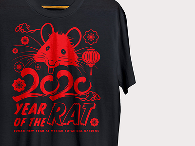 2020: Year of the Rat branding chinese culture chinese new year event event branding lunar new year new year oklahoma city rat shirt design year of the rat