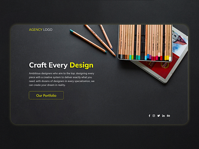 Design Splash clean dark minimal simple splash web webdesign yellow