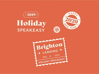 Brighton Landing Holiday Party 2020 christmas design holiday icon illustration illustrator new years print stamp title treatment typography vector winter