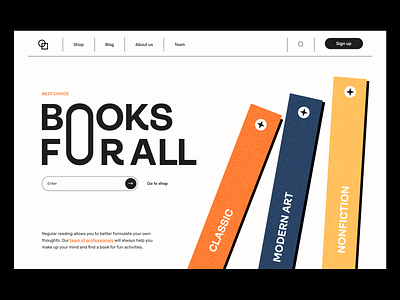 Book Store Web Design book store books homepage illustrations store ui web web design website