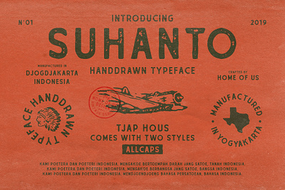 Suhanto Handdrawn Typeface badge design display font font font design font family handdrawing handdrawn handdrawn font handlettering handwritten illustration lettering sans typeface typography vintage font vintage logo