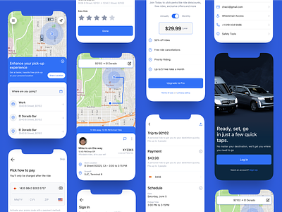 Mobile App: On demand rides app case study interaction ios iphone mobile on demand product design rider rides taxi ui ux