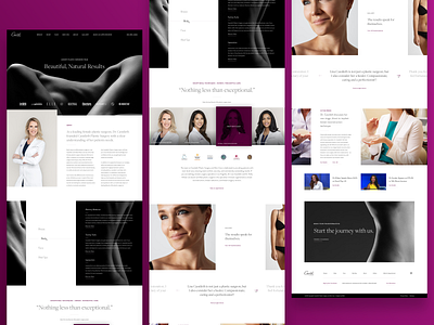 Plastic Surgeon Homepage beauty doctor elegant feminine layout light medical medical care plastic surgery surgeon