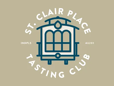 SCPTC bourbon branding illustration indianapolis line logo tasting club train trolly vector whiskey whisky