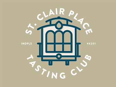 SCPTC bourbon branding illustration indianapolis line logo tasting club train trolly vector whiskey whisky