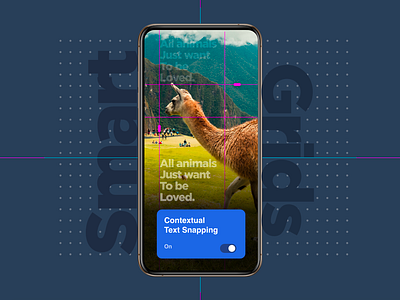 Context Aware Smart Grids context aware contextual gridlines guides image analysis interaction design modern placement spark text text feature text feature text placement text placement text snapping text snapping ux