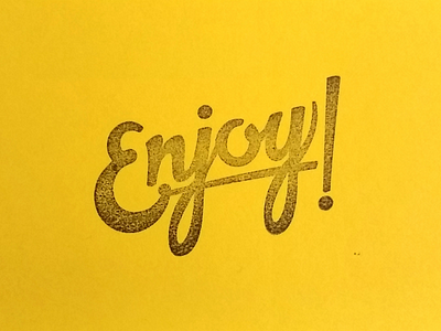 Enjoy Lettering cards lettering script stamp stationary