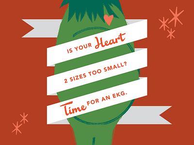 The Grinch christmas design grinch heart illustration retro stars vector