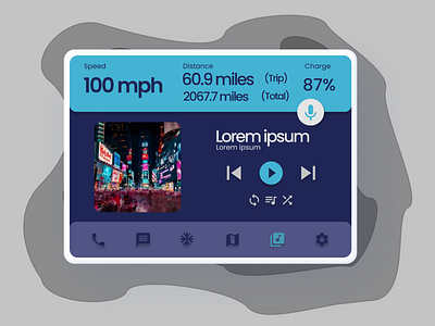 Car Interface - Daily 34 car design flat material