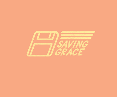 Saving Grace floppy illustration poster pun retro uidesign