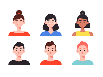 People Avatar Set avatar avatar design character design design flat flat vector illustration vector