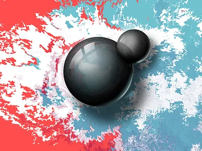 Fragility abstract art balls black digitalart white