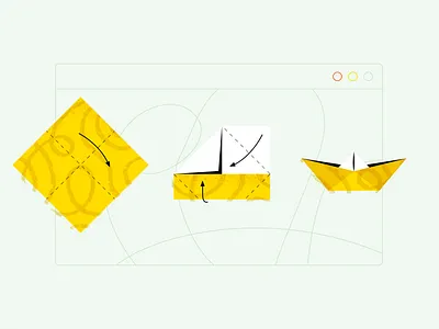 Cordage Steps illustration paper boat steps