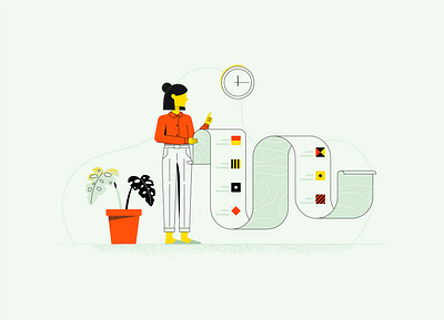 Cordage Registry clock illustration plant registry