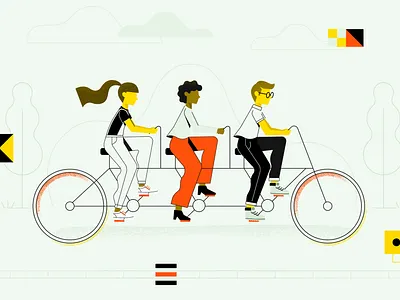 Cordage Team bike illustration team