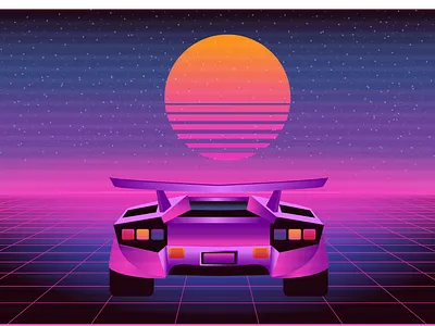 NIGHTS - FRANK OCEAN 80s style adobe design f40 ferrari frank ocean illustration music nights nightscape retro