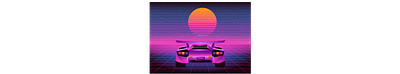 NIGHTS - FRANK OCEAN 80s style adobe design f40 ferrari frank ocean illustration music nights nightscape retro