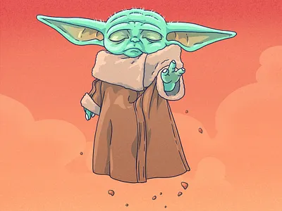Baby Yoda character color palette comics design illustration movies starwars yoda