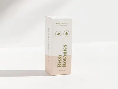 Bissi Botanics Serum Packaging Design botanical branding cbd skincare design logo logodesign packaging serum simplicity skincare typography