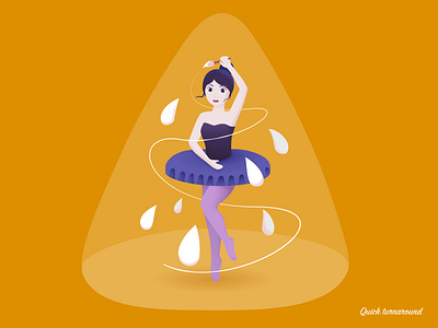 Quick turnaround adobe illustrator ballet dancer designer freelancer illustration