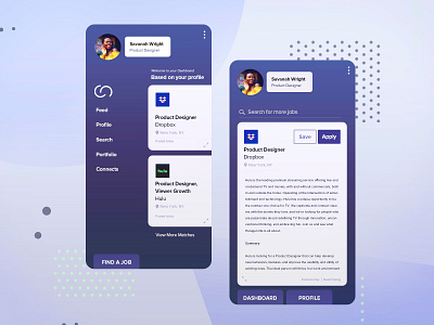 Job Finding App app dashboard app design system job app job finding app job ui ui uidesign uiux user inteface userinterface ux