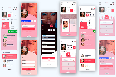 Aplicativo de agendamento app beleza concept design design graphic login minimal prototype service sign up ui ux web web design