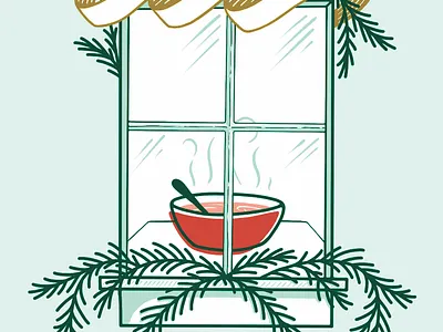 All the Cozy Vibes holiday holiday card holiday design illustration illustrations procreate soup wip
