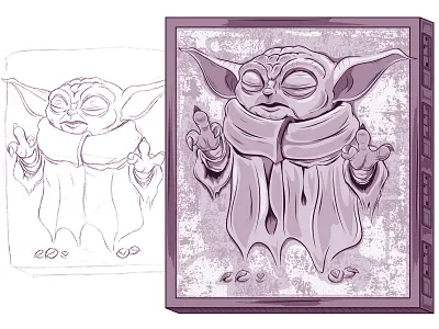 Touch...I wil not adobe adobeillustrator babyyoda cartoon digitalart disney illustration illustrator starwars vector