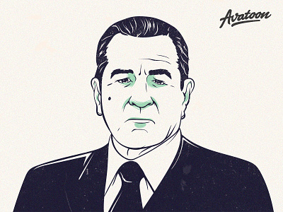 The Irishman - Frank Sheeran - Robert De Niro avatar avatars branding cartoon de niro drawing face film moder movie netflix portrait sketch the irishman vector