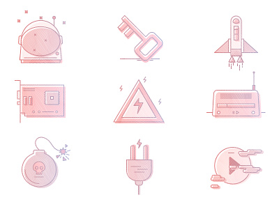 Animation icons icon vector