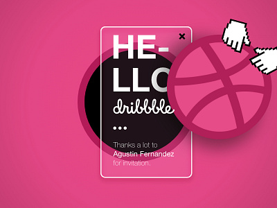 Hello Dribbble dribbble hello invitation