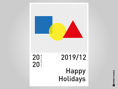 Bauhaus Greetings // Dribbble Weekly Warmup bauhaus design din dribbble form germany graphic design greeting card holiday card logo minimalism minimalistic rational typography warmup