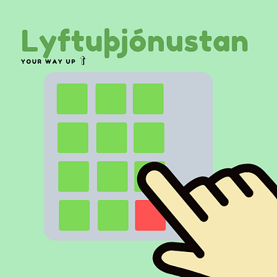 Lyftuþjónustan Logo logo logodesign vector