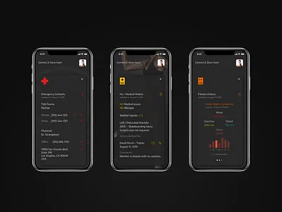 Personal Training data wallet emergency fitness health medical ui uidesign ux ux ui uxdesign