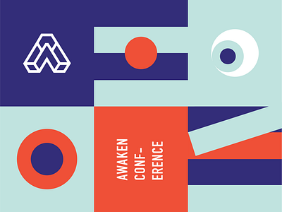 SEEN x Awaken Conference Branding branding color blocking design event illustration