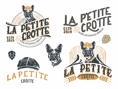LA PETITE CROTTE beer beer branding beer label brand design branding caligraphy calligraphy hand lettering handlettering logo mark script sketches typography victorian vintage
