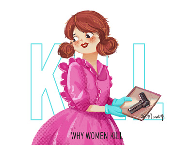 《Why Women Kill》致命女人 character design illustration vector 插图 插画