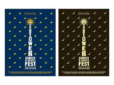 Moontower Poster 8bit austintx bats design glowinthedark illustrator cc moontower moontowercomedyfest paramounttheater posters screenprint tacos