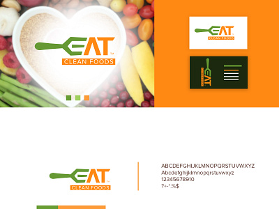 Food logo branding clean design eat food food and drink free graphic design green icon illustration logo modern vector