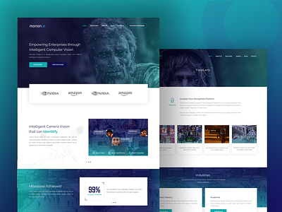 Website for AI Based Start Up ai artificial intelligence computer computer vision face recognition uiux website website builder