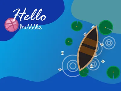 Hello Dribble. adobe illustrator first first shot flat design
