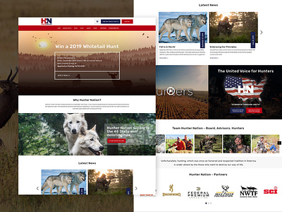 Hunter Nation animal hunter photoshop ui web design wildlife