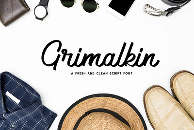 Grimalkin - Fresh And Clean Script Font authentic branding clean design font label lettering logo logotype modern script script font wedding