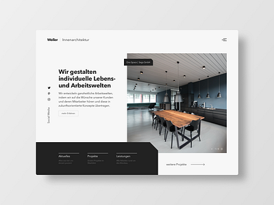 Interior Design Buero architecture buisness dark design frankfurt interface landingpage layout minimalist typography ui uichallenge ux website