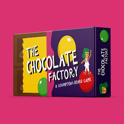 The Chocolate Factory Board Game Design branding design illustration